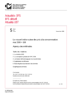 Le nouvel indice suisse des prix à la consommation: mai 2000 = 100