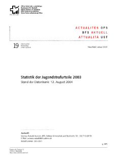 Statistik der Jugendstrafurteile 2003
