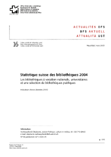 Statistique suisse des bibliothèques 2004