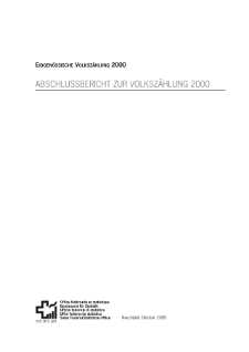 Abschlussbericht zur Volkszählung 2000