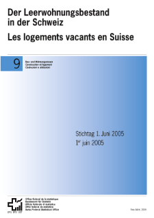 Les logements vacants en Suisse. 1er juin 2005