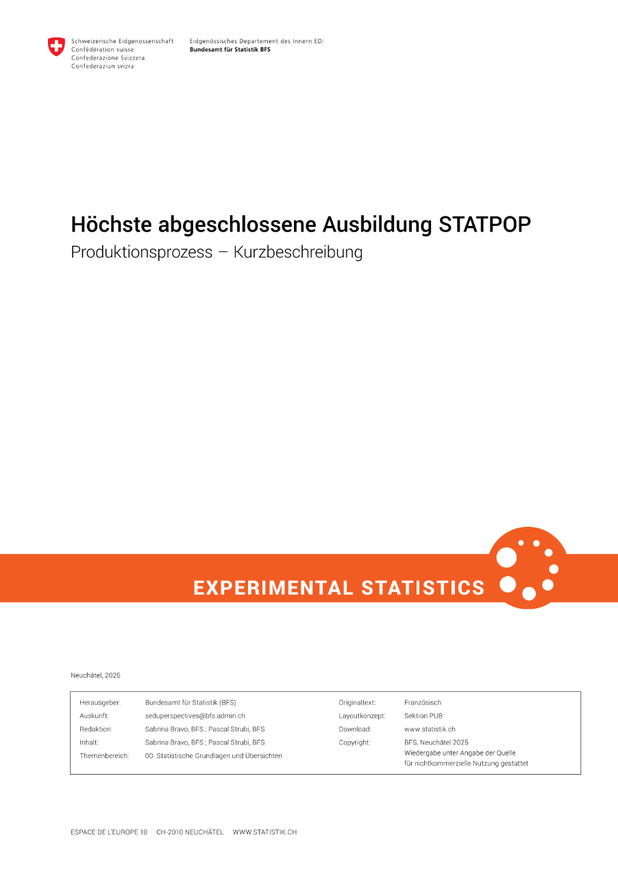Höchste abgeschlossene Ausbildung (STATPOP)