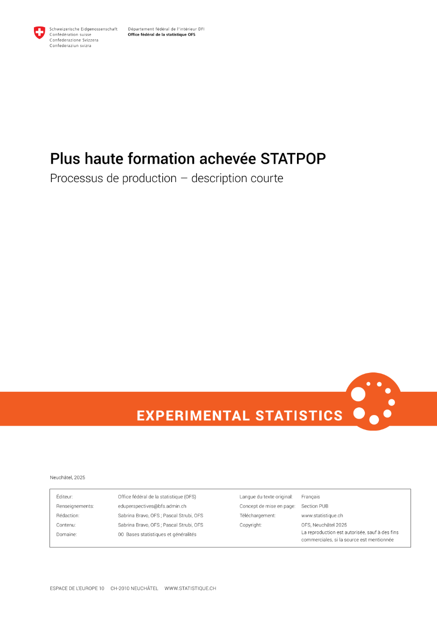 Plus haute formation achevée (STATPOP)