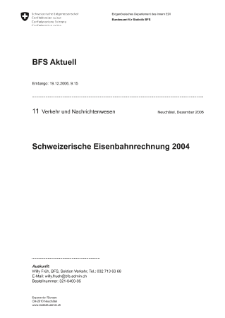 Schweizerische Eisenbahnrechnung 2004