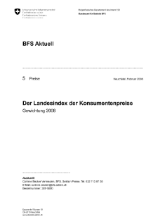 Landesindex der Konsumentenpreise - Gewichtung 2008