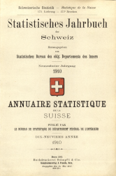 Annuaire statistique de la Suisse 1910
