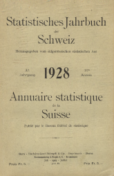 Statistisches Jahrbuch der Schweiz 1928
