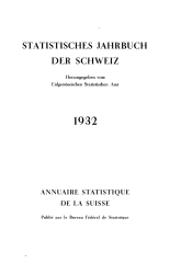 Annuaire statistique de la Suisse 1932
