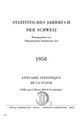 Annuaire statistique de la Suisse 1958