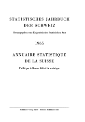 Annuaire statistique de la Suisse 1965