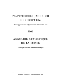 Annuaire statistique de la Suisse 1966