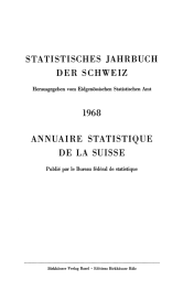 Annuaire statistique de la Suisse 1968