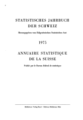 Annuaire statistique de la Suisse 1975