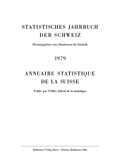 Annuaire statistique de la Suisse 1979