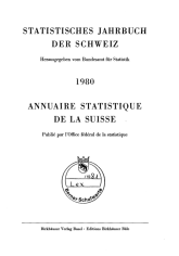 Annuaire statistique de la Suisse 1980