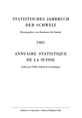 Annuaire statistique de la Suisse 1981