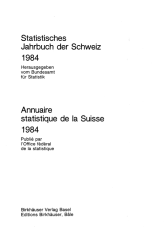 Statistisches Jahrbuch der Schweiz 1984
