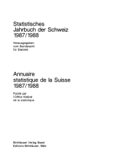 Annuaire statistique de la Suisse 1987-88