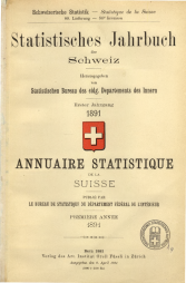 Annuaire statistique de la Suisse 1891