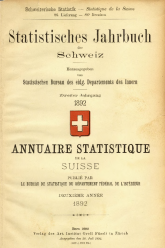 Statistisches Jahrbuch der Schweiz 1892