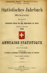 Annuaire statistique de la Suisse 1893