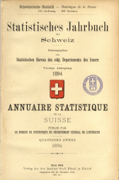 Annuaire statistique de la Suisse 1894