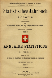 Annuaire statistique de la Suisse 1898