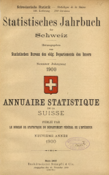 Statistisches Jahrbuch der Schweiz 1900