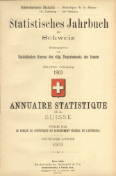 Statistisches Jahrbuch der Schweiz 1903