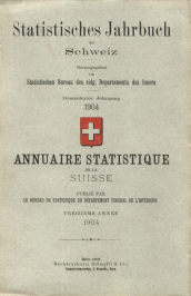 Annuaire statistique de la Suisse 1904