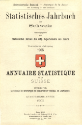 Statistisches Jahrbuch der Schweiz 1905