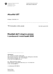 Risultati dell'indagine presso i conducenti motorizzati 2008