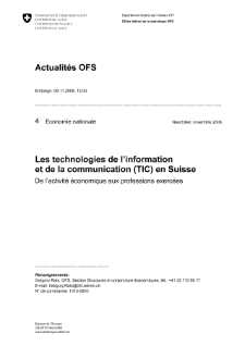 Les technologies de l'information et de la communication (TIC) en Suisse