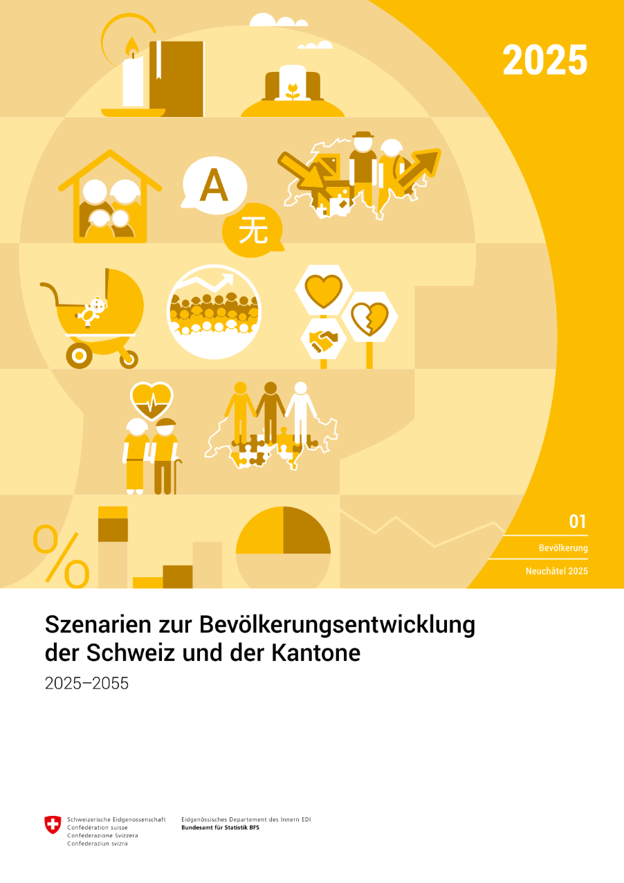 Szenarien zur Bevölkerungsentwicklung der Schweiz und der Kantone 2025-2055
