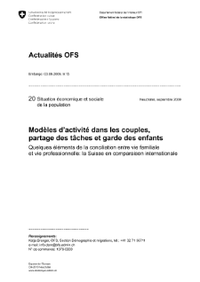 Modèles d'activité dans les couples, partage des tâches et garde des enfants