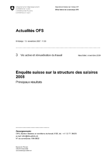 Enquête suisse sur la structure des salaires 2008