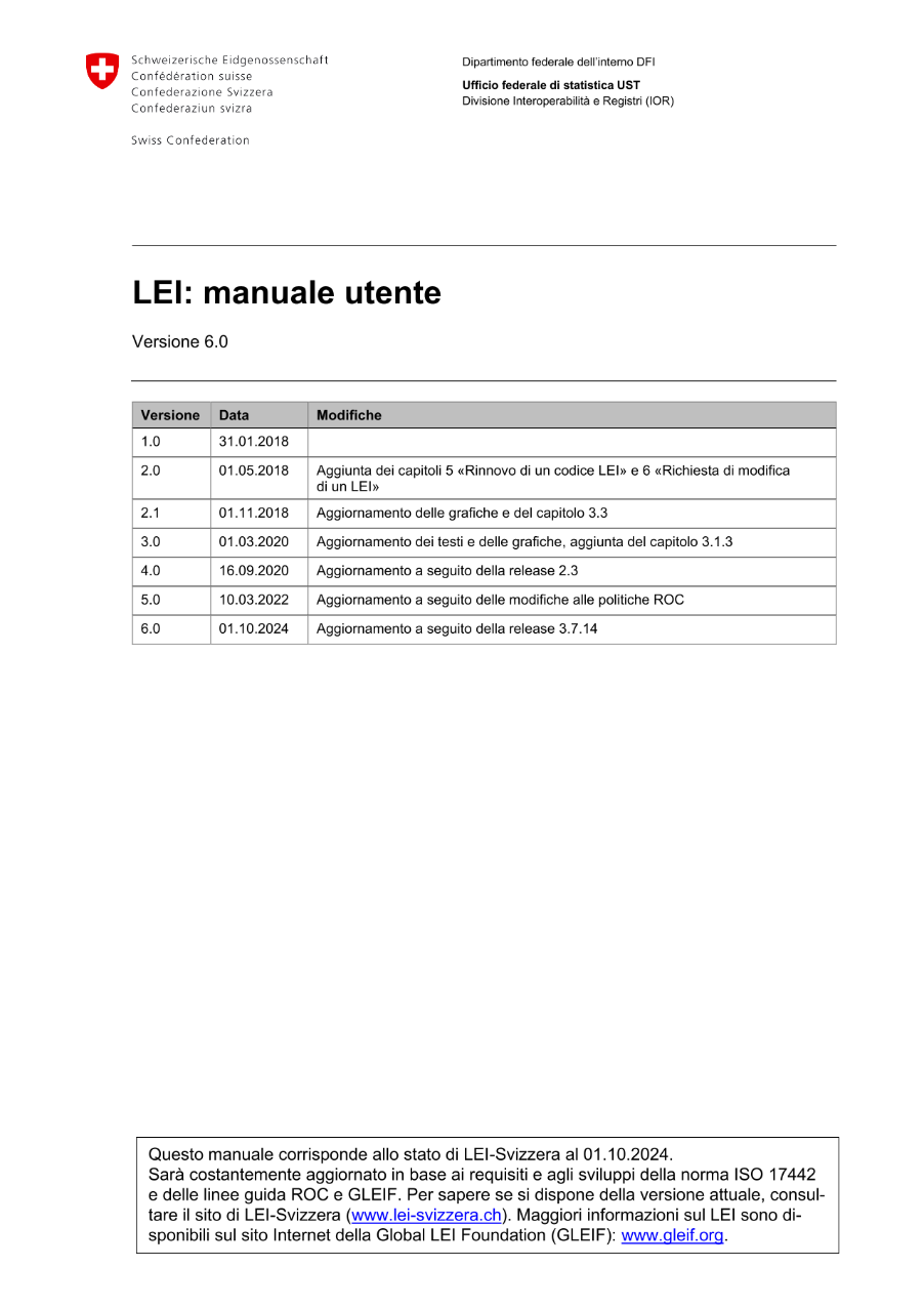 LEI: manuale utente