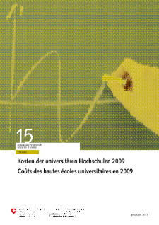 Coûts des hautes écoles universitaires en 2009