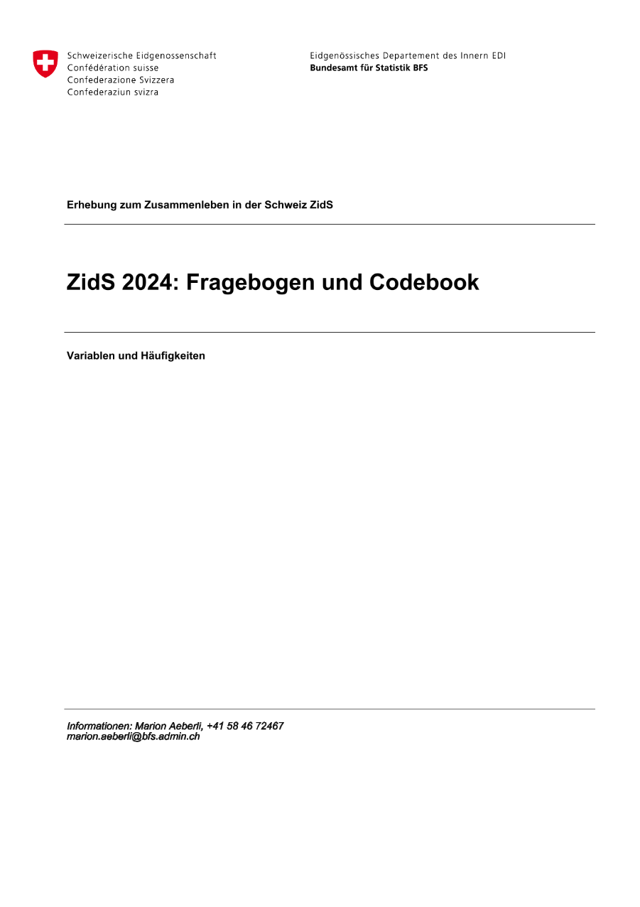 Fragebogen und Codebook 2024