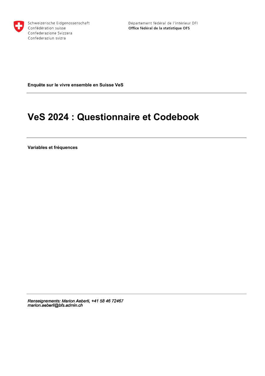 Questionnaire et Codebook 2024