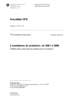 L'assistance de probation, de 2001 à 2009