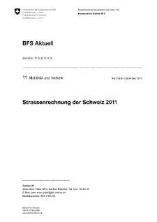 Strassenrechnung der Schweiz 2011