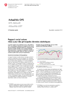 Rapport social suisse: mise à jour des principales données statistiques