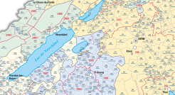 Übersichtskarte der institutionellen Gliederungen der Schweiz, Stand: 1.1.2014