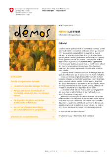 Newsletter Démos. Famille et organisation familiale