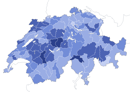 Mittlere Distanz bis zum nächstgelegenen Lebensmittelgeschäft