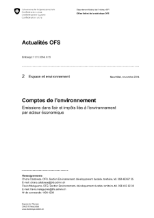 Comptes de l'environnement