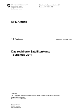 Das revidierte Satellitenkonto Tourismus 2011