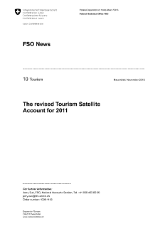 The revised Tourism Satellite Account for 2011