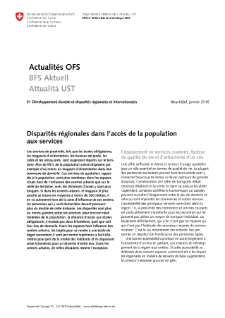 Disparités régionales dans l'accès de la population aux services